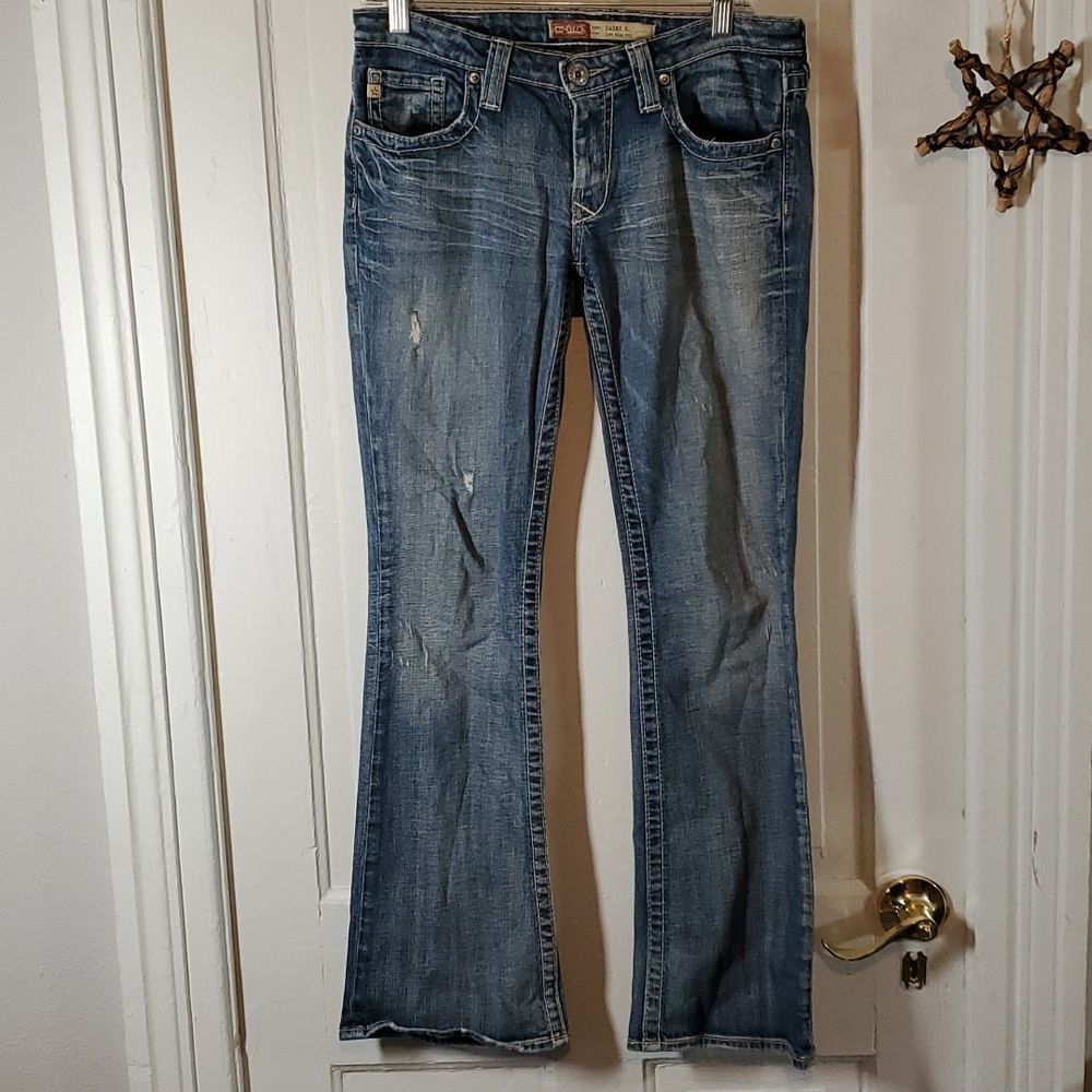 Big Star Casey K Low Rise Fit Boot Cut Flare Flap‎ Pockets Jeans Size 29R